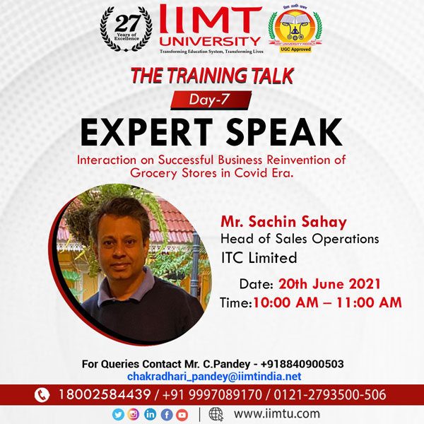 Problems lead to Possibilities Ambition is the 1st & Action is 2nd step to success. To learn this mantra meet a FMCG Champ & Strategist Mr Sachin Sahay/ Head - (Sales Operations) ITC on 2nd edition of "Expert Speak"