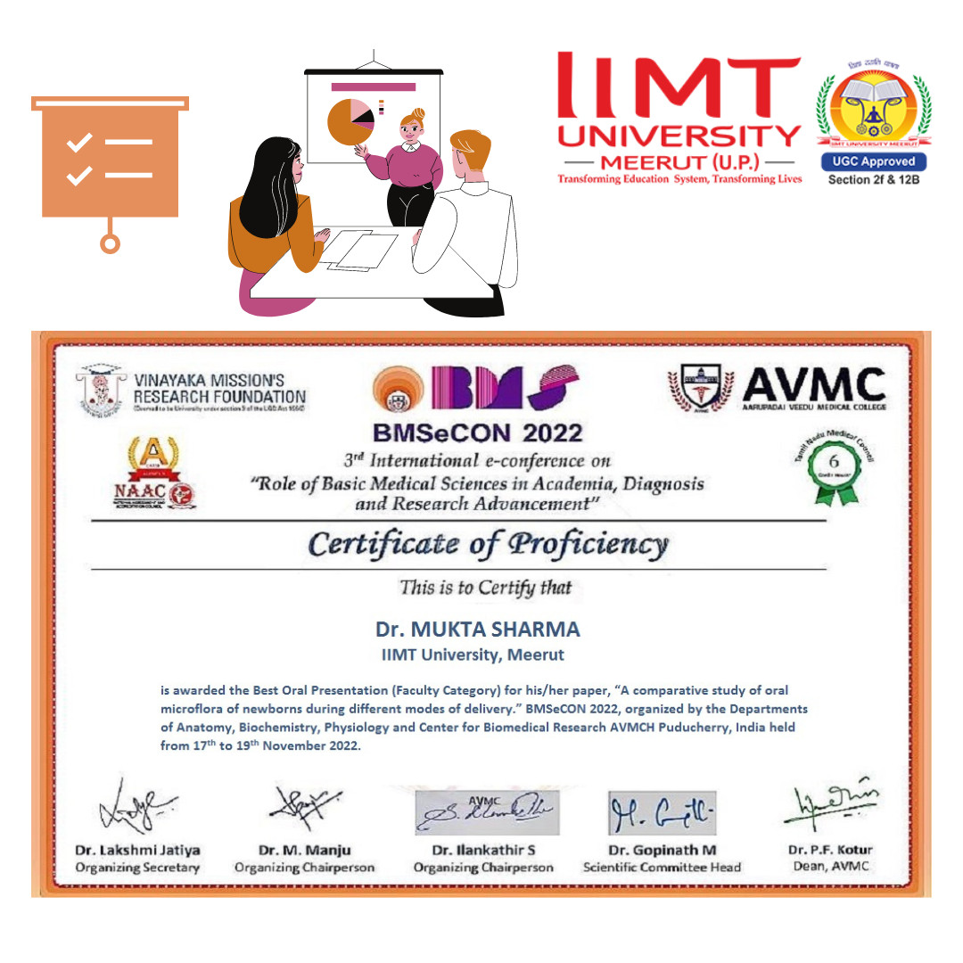 Deputy Dean, School of Life Science and Technology awarded for Paper Presentation in BMSeCON 2022