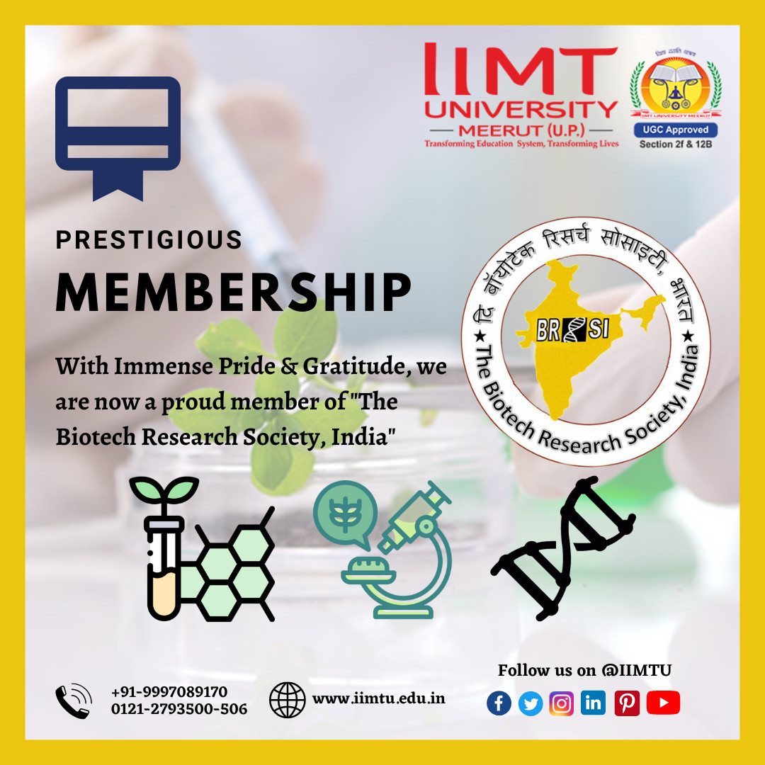 IIMTU becomes member of the Biotech Research Society of India