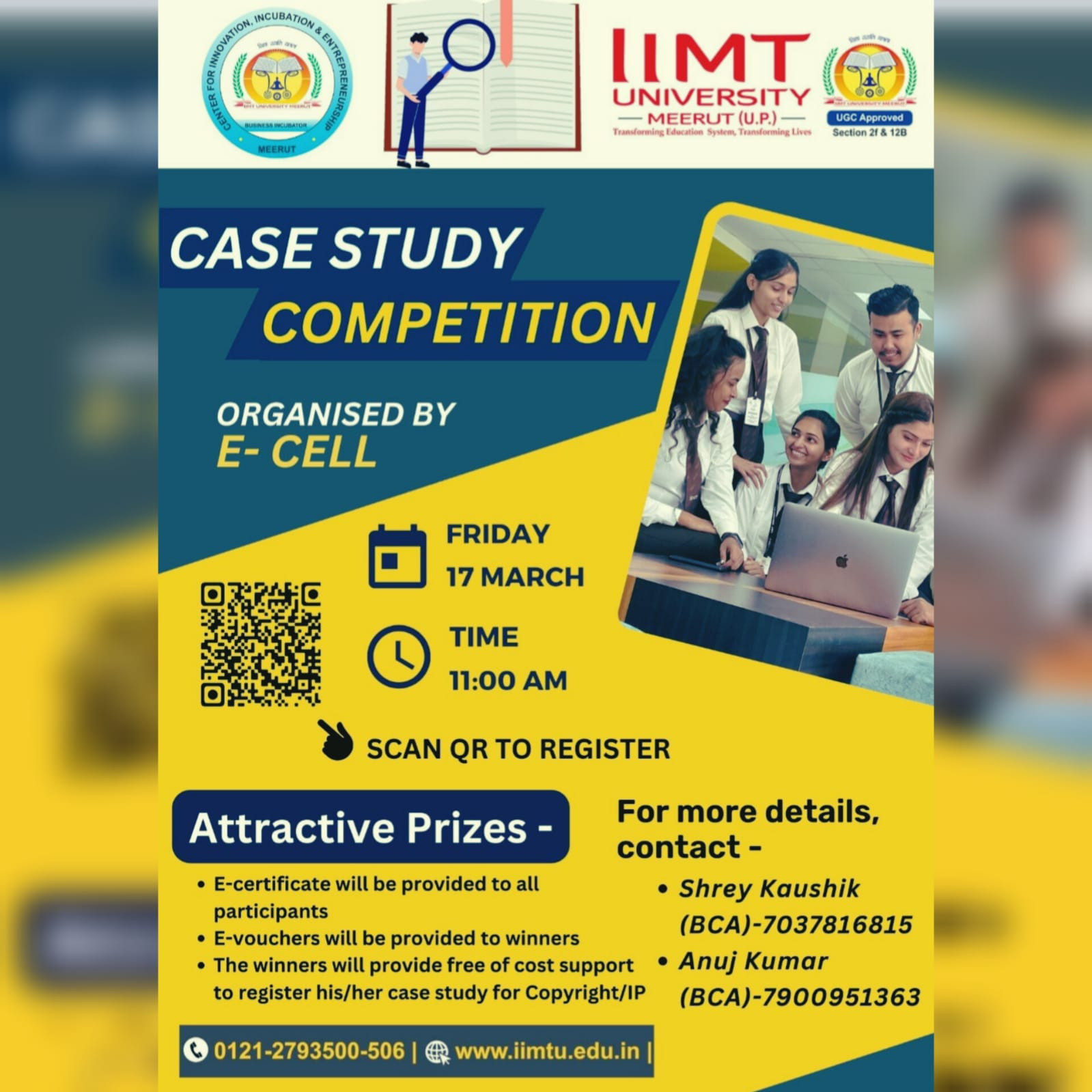 E-Cell IIMTU Organizes Successful Case Study Competition with Distinguished Judges, Winning Teams Announced