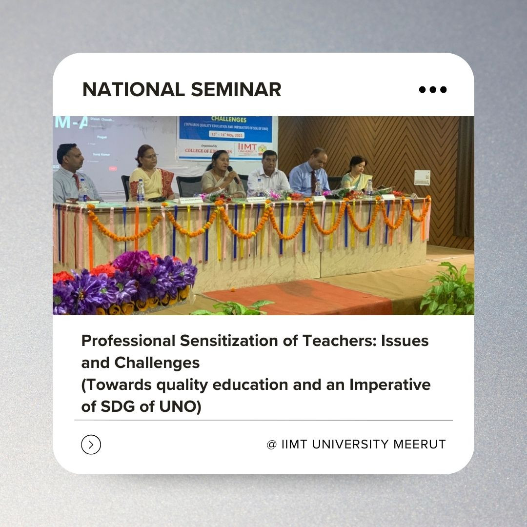 National Seminar on Professional Sensitization of Teachers: Issues and Challenges