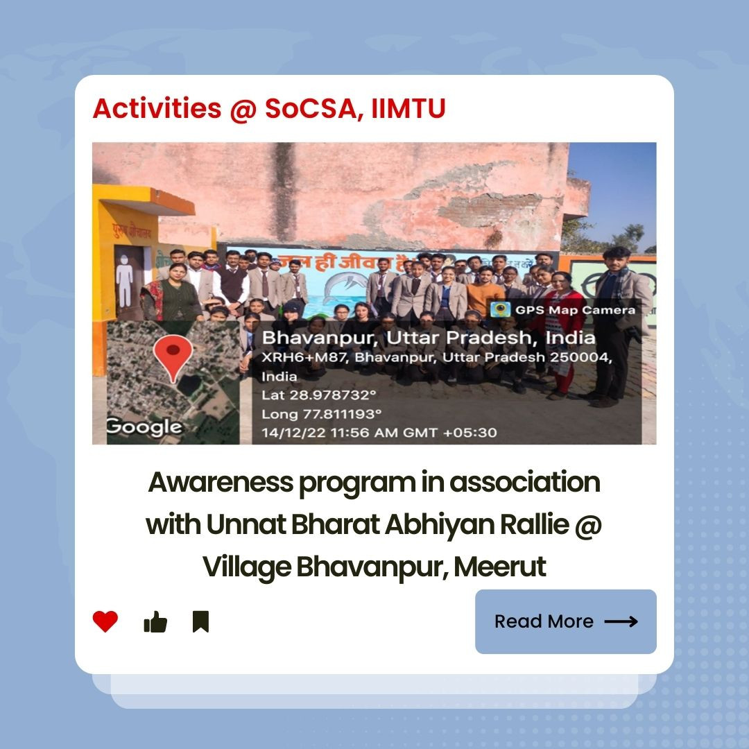Awareness program in association with Unnat Bharat Abhiyan Rallie @ Village Bhavanpur, Meerut