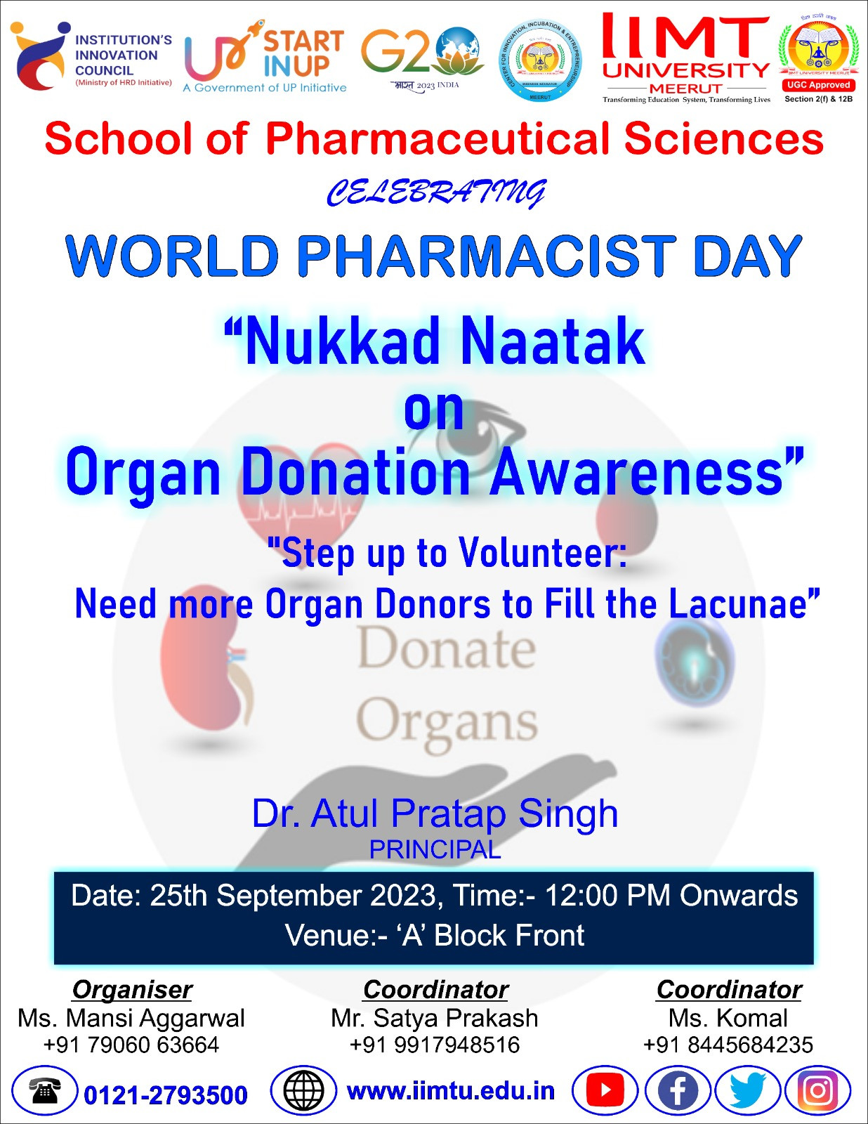 IIMT University Nukkad Natak: Engaging Street Theatre on World Pharmacist Day 2023