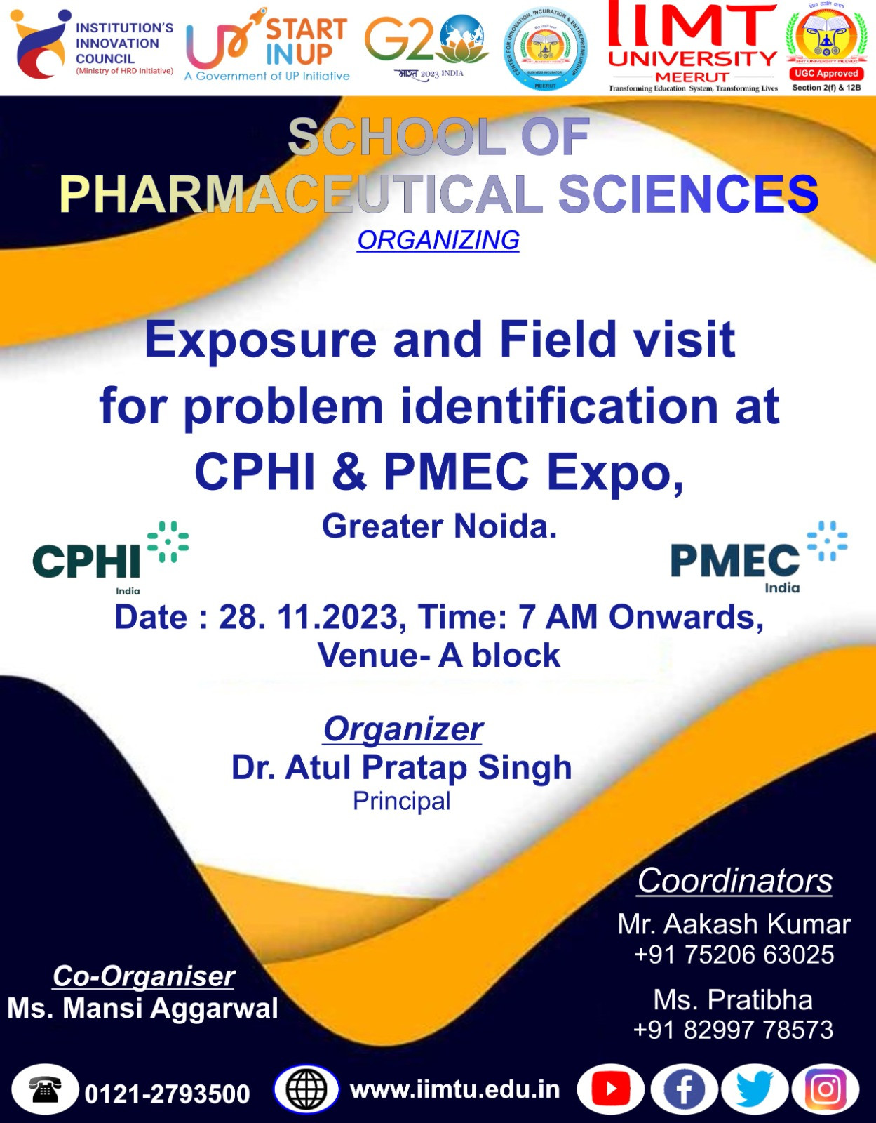 Exploring Pharmaceutical Frontiers: SoPS IIMT University's Insightful Visit to CPHI & PMEC Expo